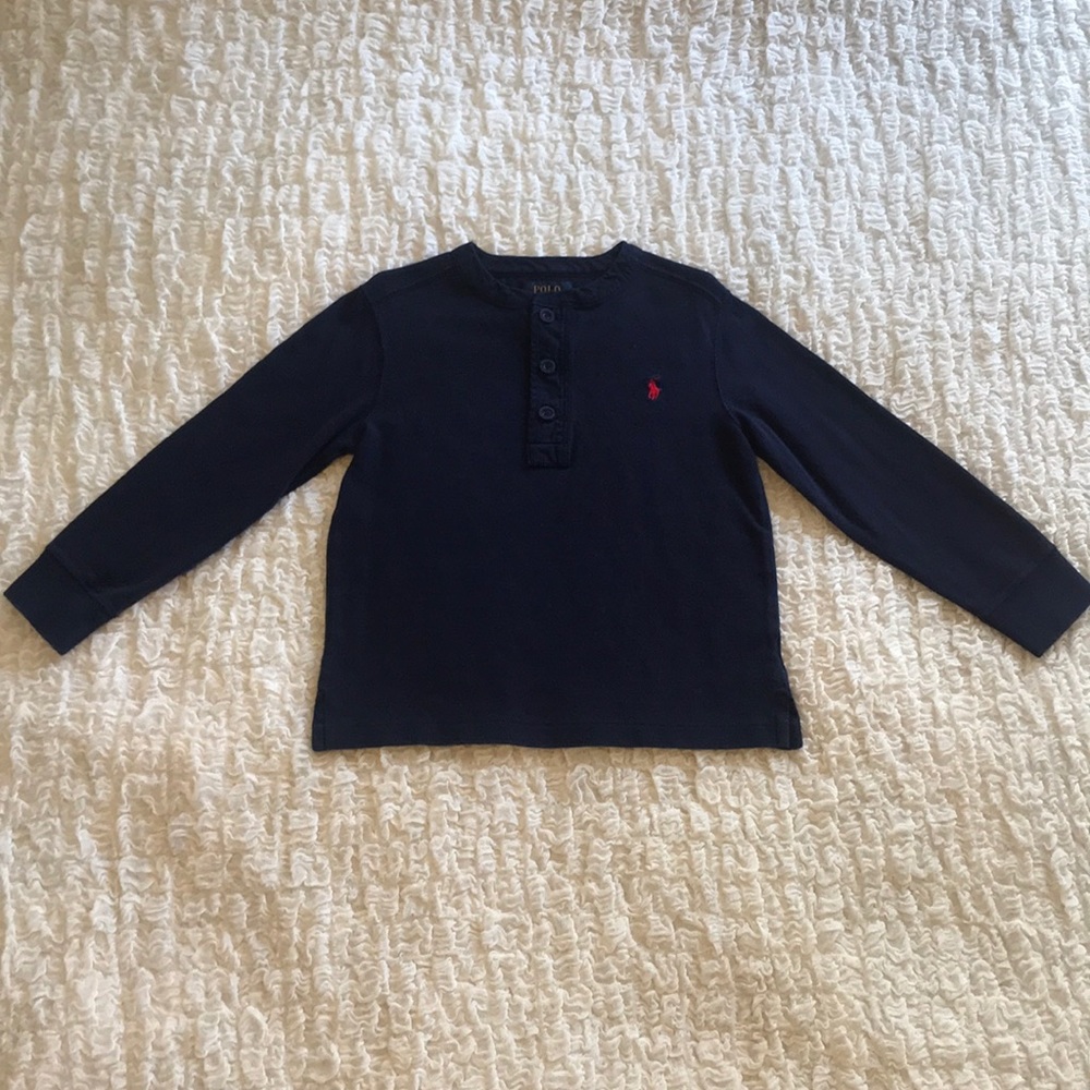 Polo Ralph Lauren navy Henley shirt size 5